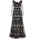 Erdem Deborah Embroidered Silk Maxi Dress