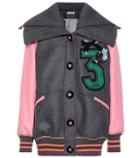 Miu Miu Oversized Virgin Wool Bomber Jacket