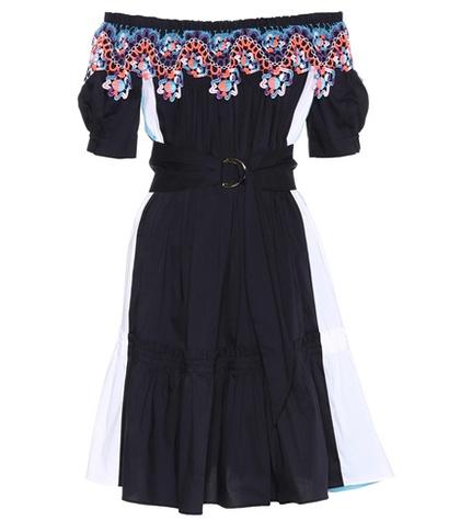 Peter Pilotto Lace-trimmed Cotton Dress