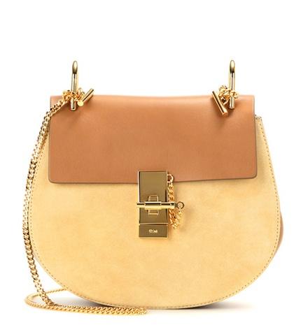 Chlo Drew Leather And Suede Shoulder Bag