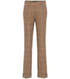 Etro Checked Wool And Cotton-blend Pants