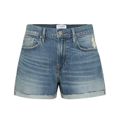 Balmain Kids Le Brigette High-rise Denim Shorts