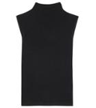 T By Alexander Wang Sleeveless Ribbed Wool Turtleneck