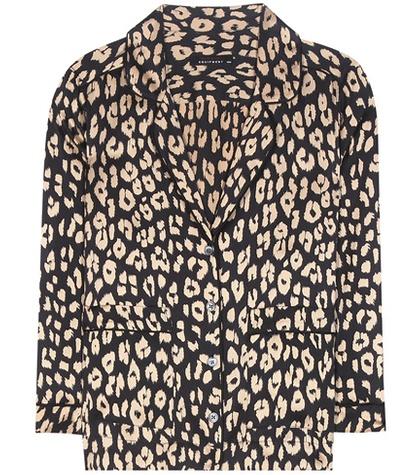 Kate Moss For Equipment Lake Pajama Printed Silk Blouse