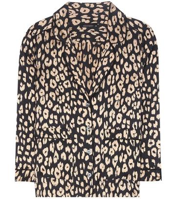 Kate Moss For Equipment Lake Pajama Printed Silk Blouse
