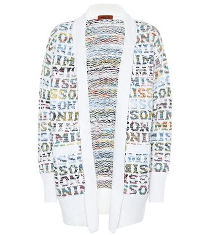 Missoni Logo Knit Wool Cardigan