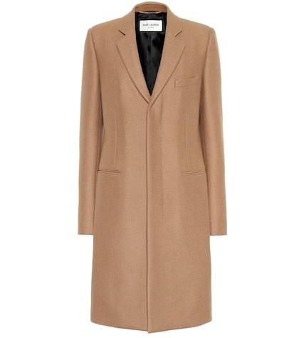 Saint Laurent Camel Hair Coat