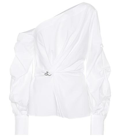 Jonathan Simkhai Asymmetric Cotton Blouse