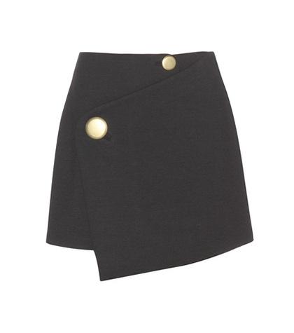 Balenciaga Wool Wrap Miniskirt