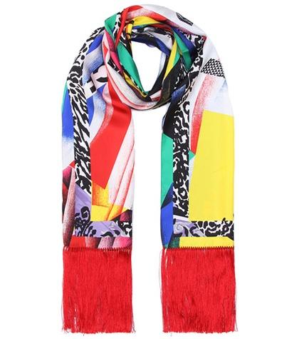 Stella Mccartney Exclusive To Mytheresa.com – Fringed Silk Twill Scarf