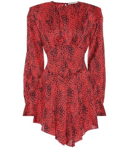 Alessandra Rich Leopard Silk Minidress