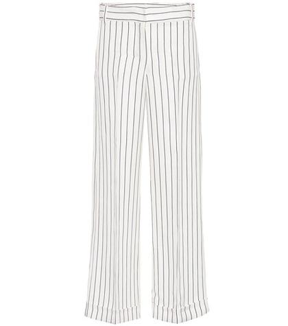 S Max Mara Milord Striped Cotton-blend Trousers
