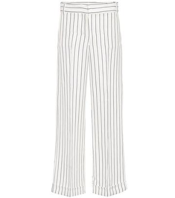 S Max Mara Milord Striped Cotton-blend Trousers