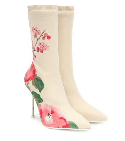 The Row Printed Stretch-knit Ankle Boots