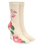 The Row Printed Stretch-knit Ankle Boots