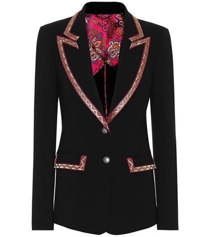 Etro Wool-blend Crêpe Blazer