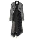 Burberry Feather-trimmed Silk Organza Coat