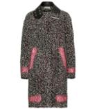 Saint Laurent Leather-trimmed Wool-blend Bouclé Coat