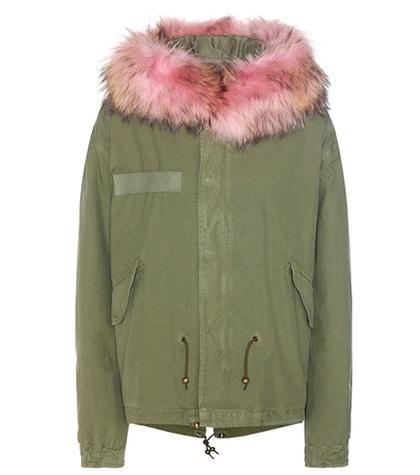 Mr & Mrs Italy Mini Fur-trimmed Cotton Parka