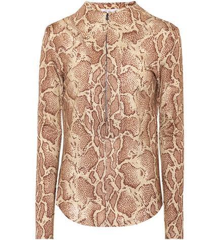 Chlo Python-printed Jersey Top