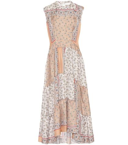 Chlo Printed Silk-twill Dress