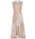 Chlo Printed Silk-twill Dress