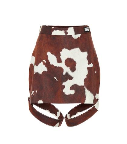 Burberry Linen And Cotton Miniskirt