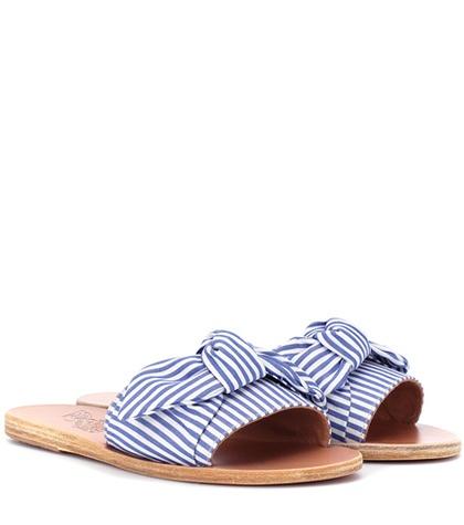 Ancient Greek Sandals Taygete Bow Striped Sandals