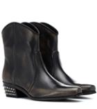 Loewe Embellished Leather Cowboy Boots