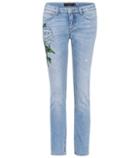 Dolce & Gabbana Floral-embroidered Skinny Jeans