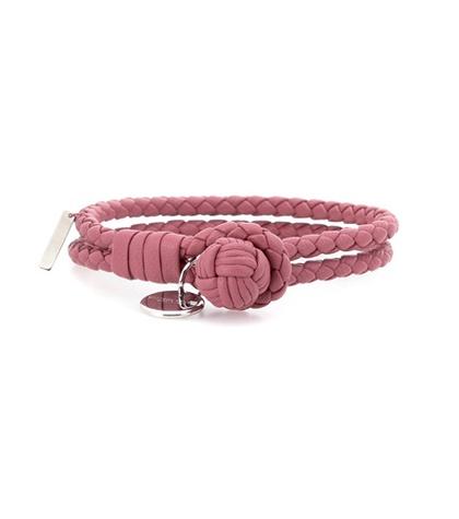 Valentino Knot Woven Leather Bracelet