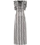 Alexachung Ruffled Snakeskin-printed Dress