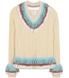 Hillier Bartley Embellished Cashmere And Cotton Sweater