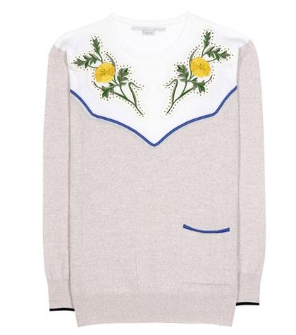 Olivia Von Halle Wool Sweater With Appliqué