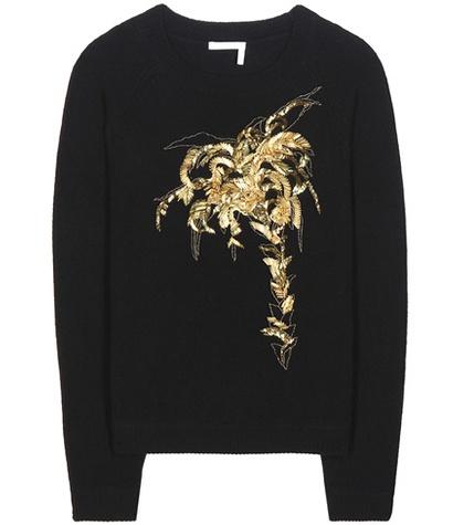 Chlo Embellished Wool And Cashmere Sweater