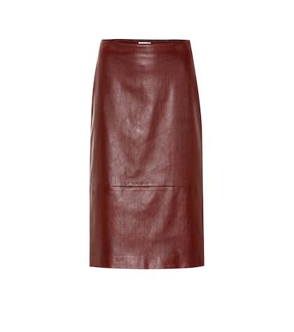 The Row Jaston Leather Skirt