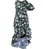 Caroline Constas Floral Asymmetric Dress