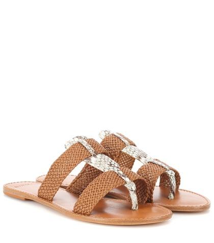 Alexandre Birman Carmina Python And Leather Sandals