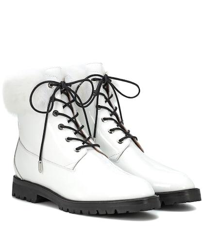 Saint Laurent Heilbrunner Fur-trimmed Ankle Boots