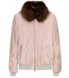 Givenchy Fur-trimmed Down-filled Suede Jacket