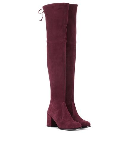 Stuart Weitzman Tieland Suede Over-the-knee Boots