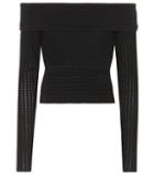 Diane Von Furstenberg Wool-blend Off-the-shoulder Top