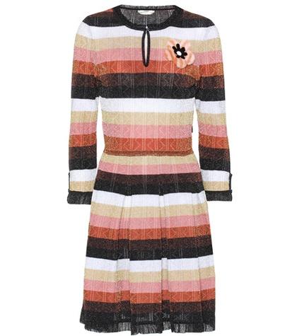 Fendi Metallic Knitted Dress