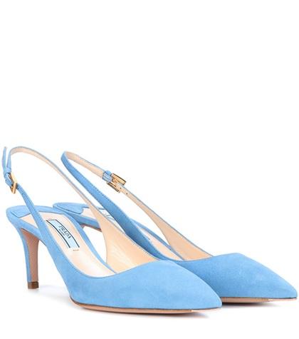 Prada Suede Slingback Pumps