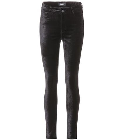 Paige Hoxton Velvet Skinny Trousers