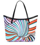 Emilio Pucci Printed Leather-trimmed Tote