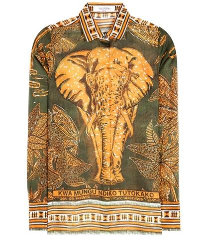 Valentino Printed Cotton Blouse