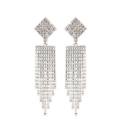 Alessandra Rich Crystal Waterfall Clip-on Earrings