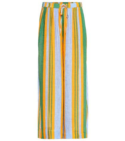 Diane Von Furstenberg Beach Linen-blend Culottes