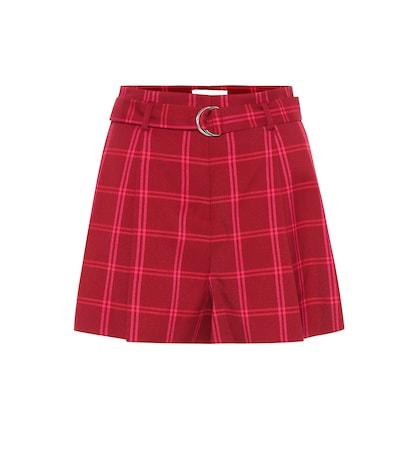 Jonathan Simkhai High-rise Checked Shorts